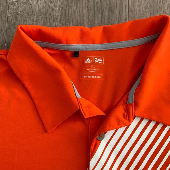 Adidas Orange Blue Collar T-Shirt Men’s 2XL. A - Picture 5 of 9